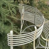 Arras bench for tree - vintage - white