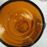 Bouteille verre ambre 2 L, Bleu Passier au Bacchus, produit pour teinture, XIXè