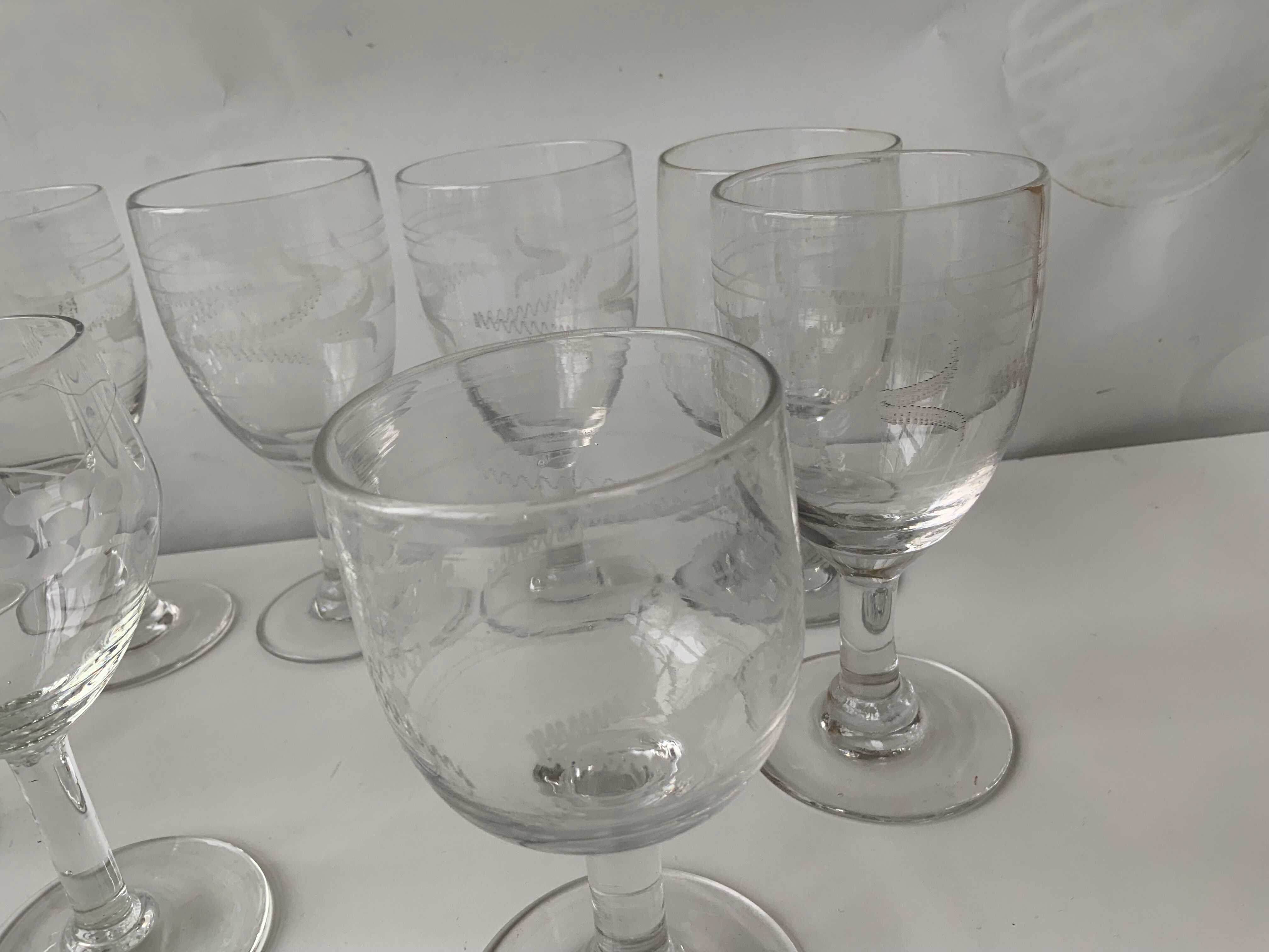 12 mismatched glasses