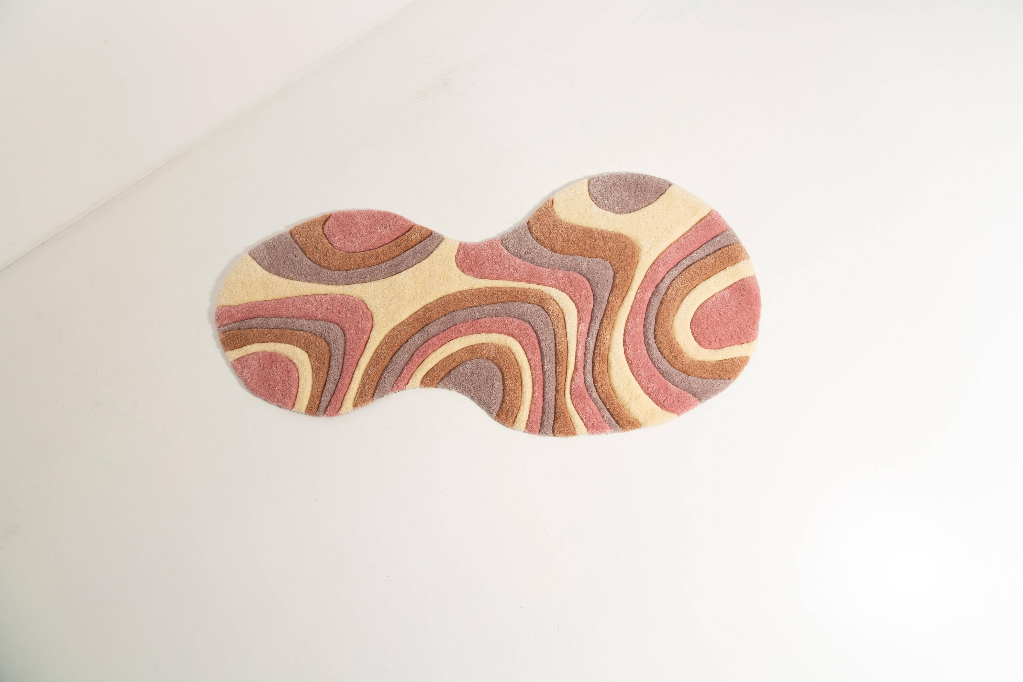 Mid-century wool rug, handmade, Poland, Europe, 1960s