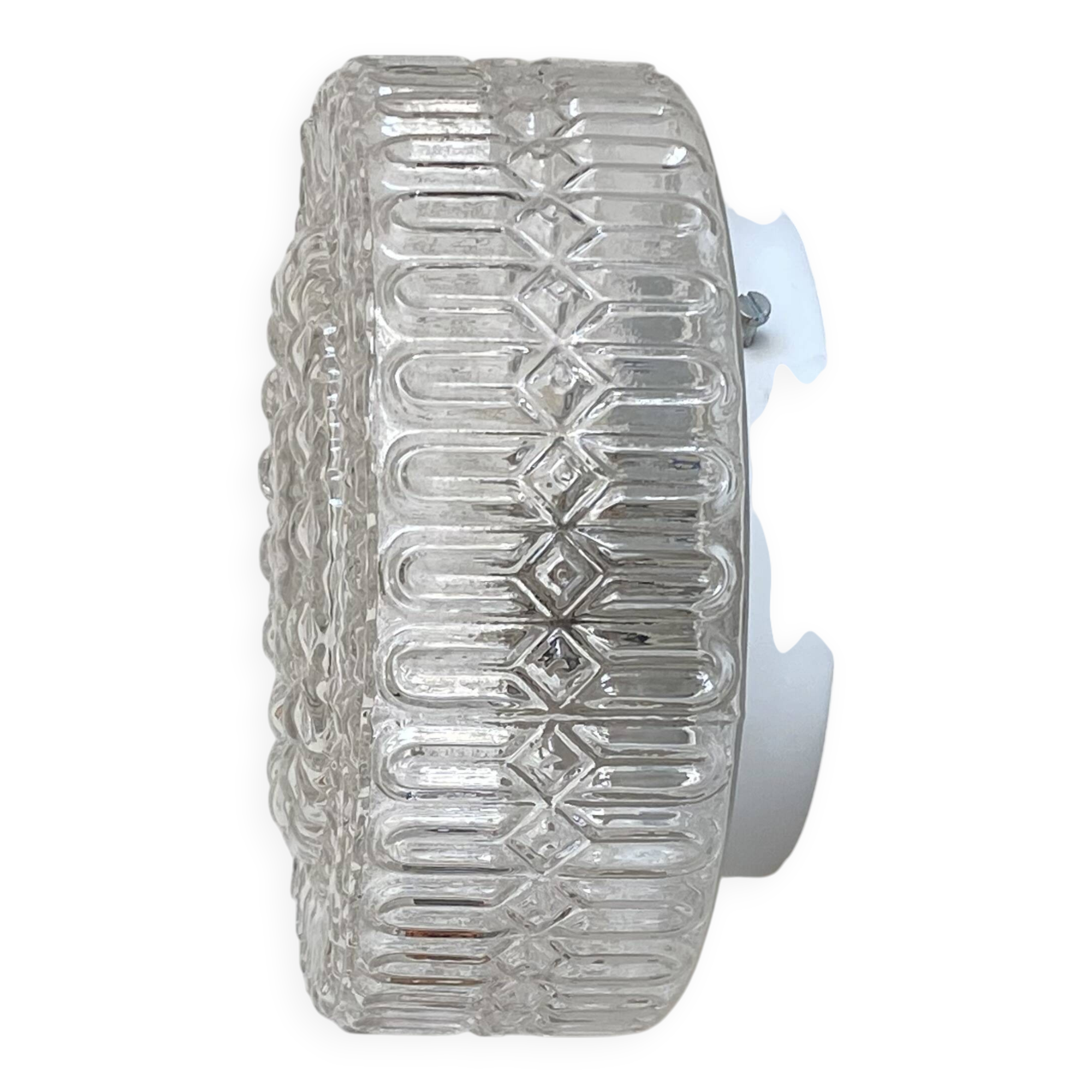 Wall light ceiling light molded glass 1970 1980 seventies eighties