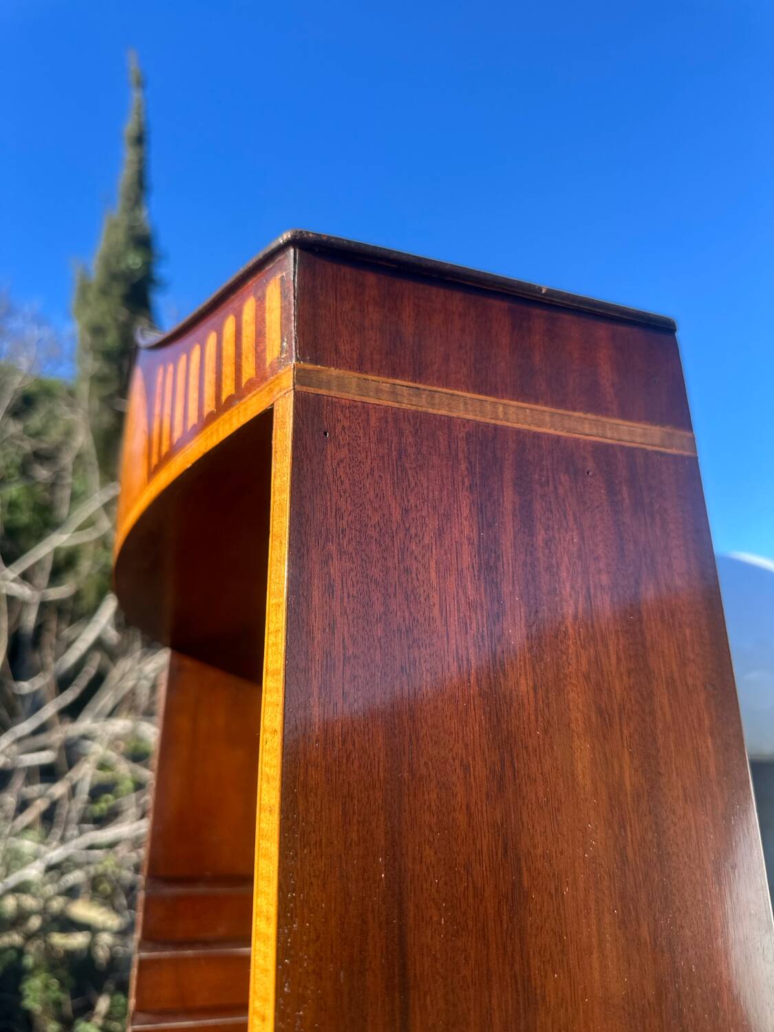 Flamed Mahogany Library in Regency style.