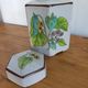 Tea pot herbalism vintage plant motifs