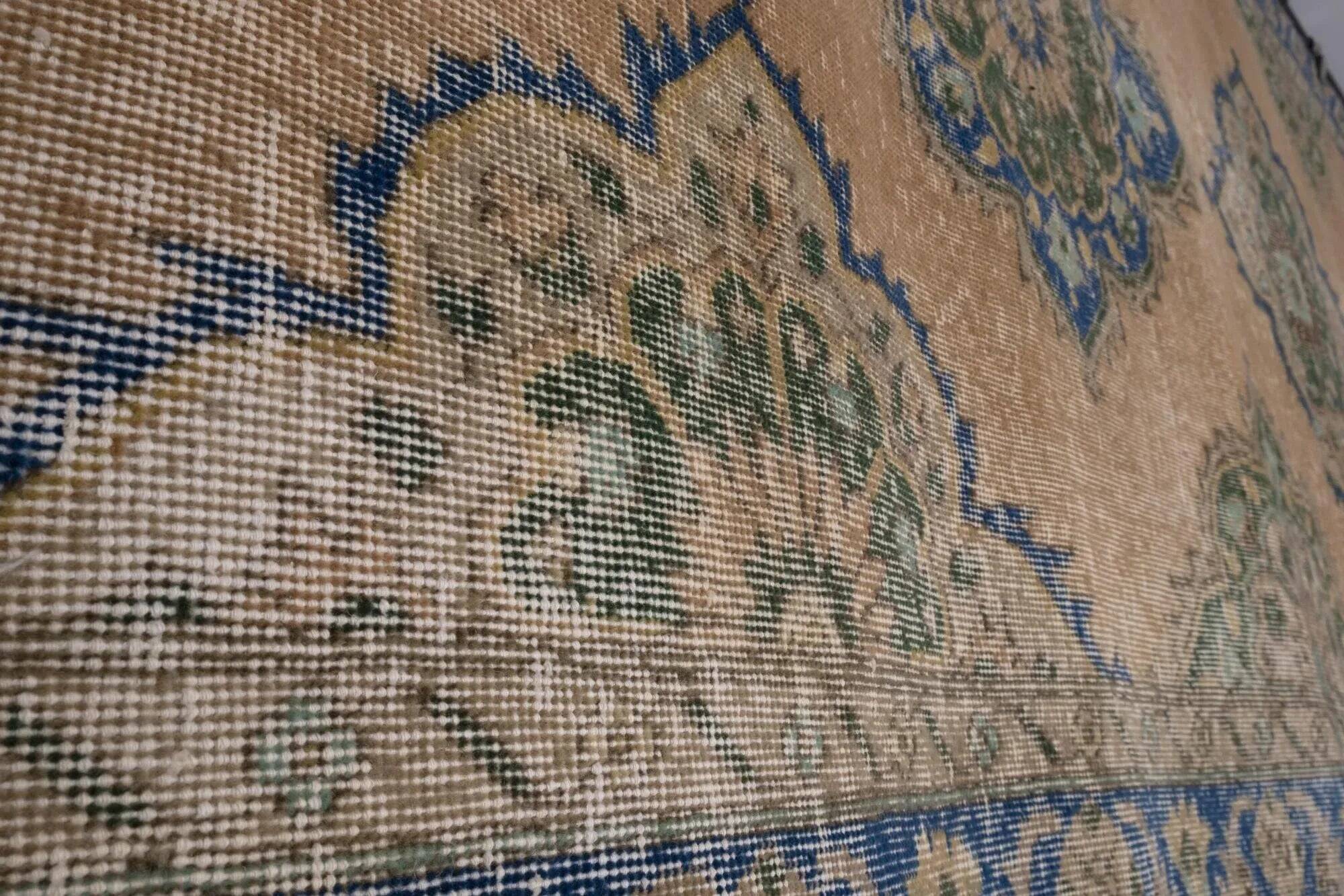 Vintage Turkish hallway rug 129x375 cm