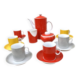 Coffee service for 6 people, milo designed by a. sadulski, karolina table porcelain plant, poland, 1