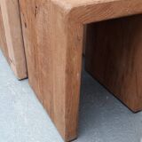 Two Brutalist nesting tables, Flamant house