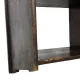 Vintage wooden wall shelve rack in oak brutalist minimalist design