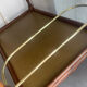 Vintage wooden and gilded brass rolling dessert trolley