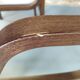 4 wooden and fabric chairs