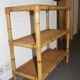 Rectangular rattan and bamboo shelf
