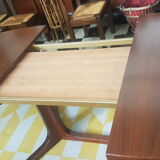 Dining table solid teak oval with extensions