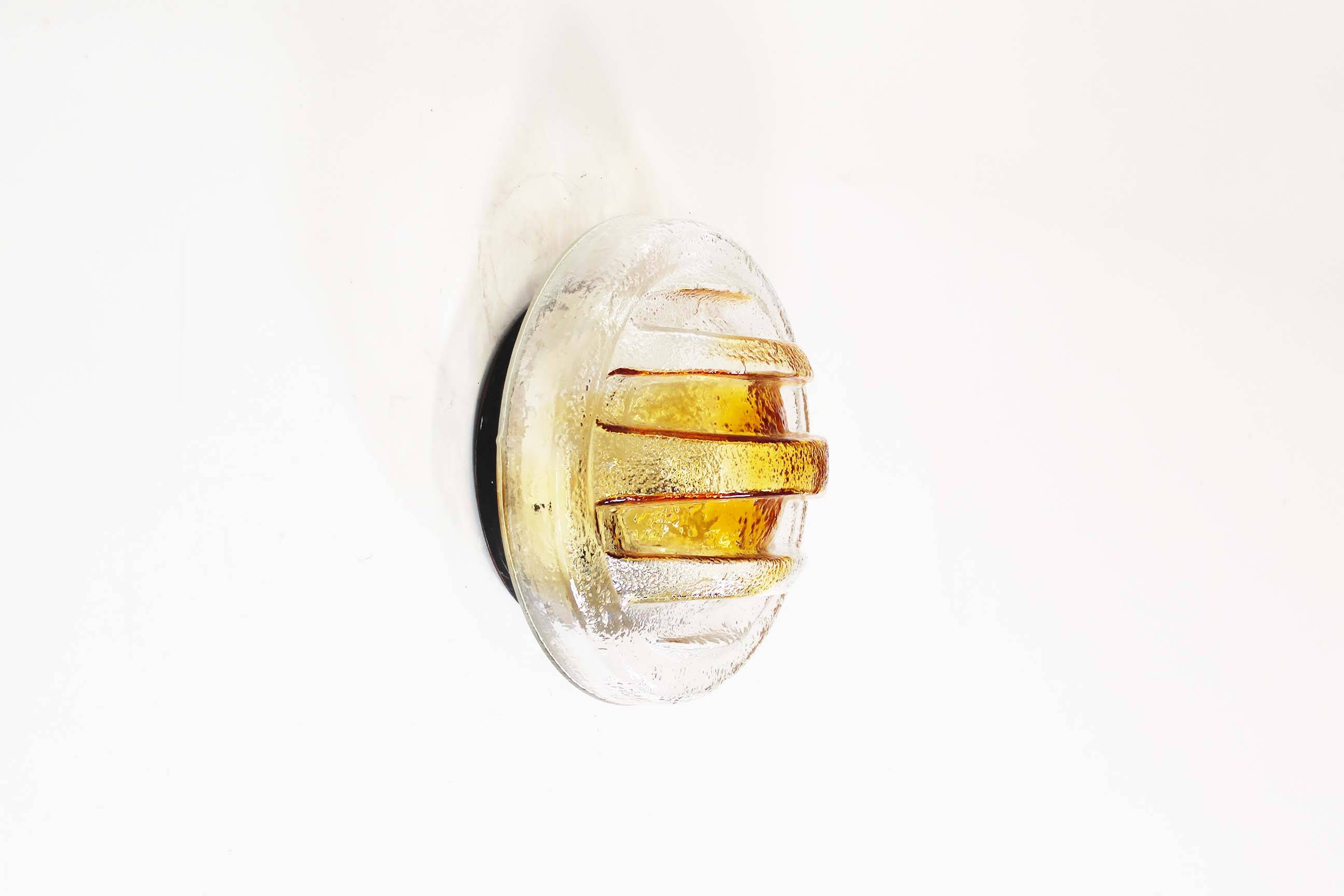 Large muranoglass flush mount light by AV Mazzega