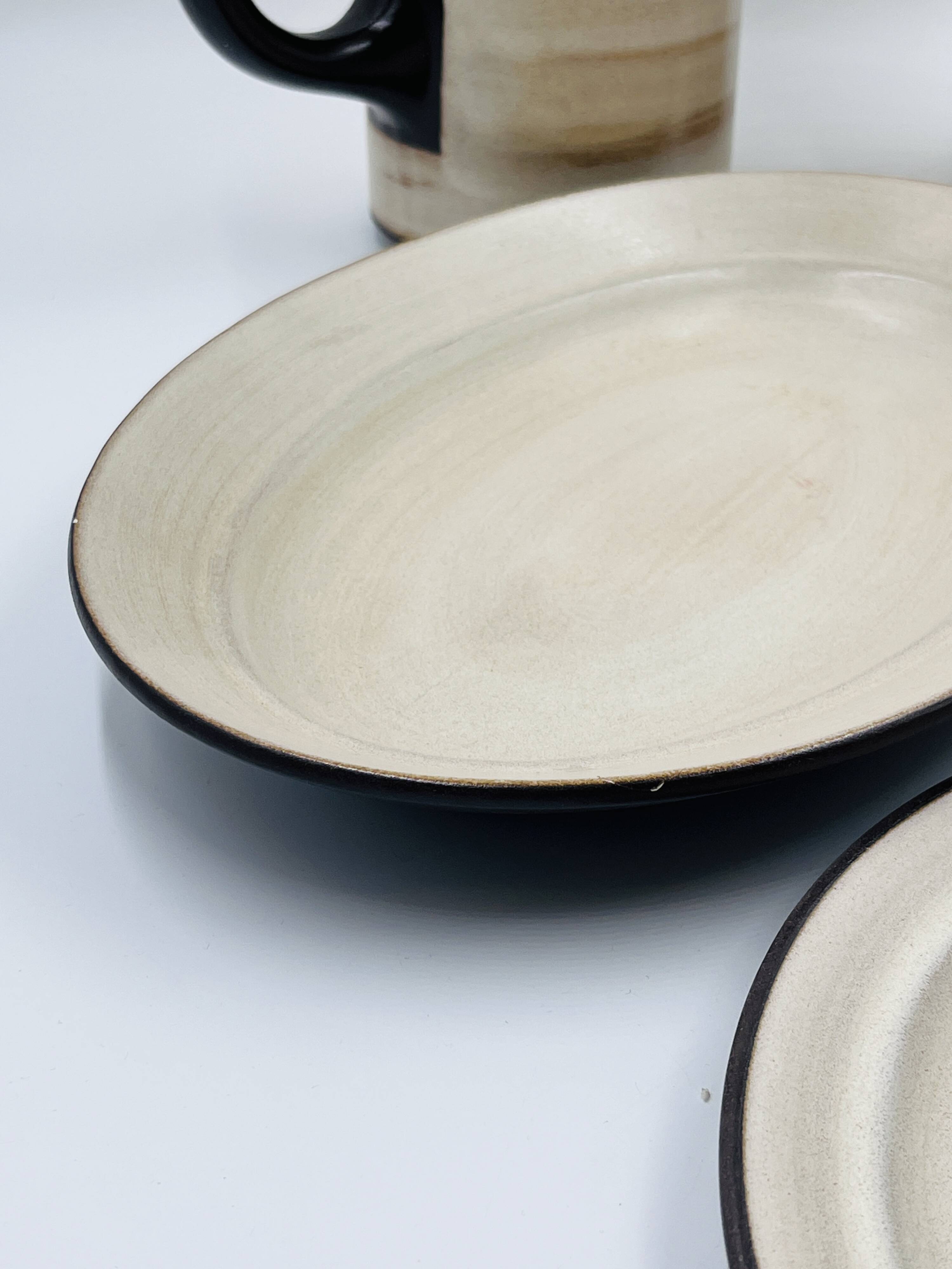 Vintage tableware service from West Germany from the 1970s.