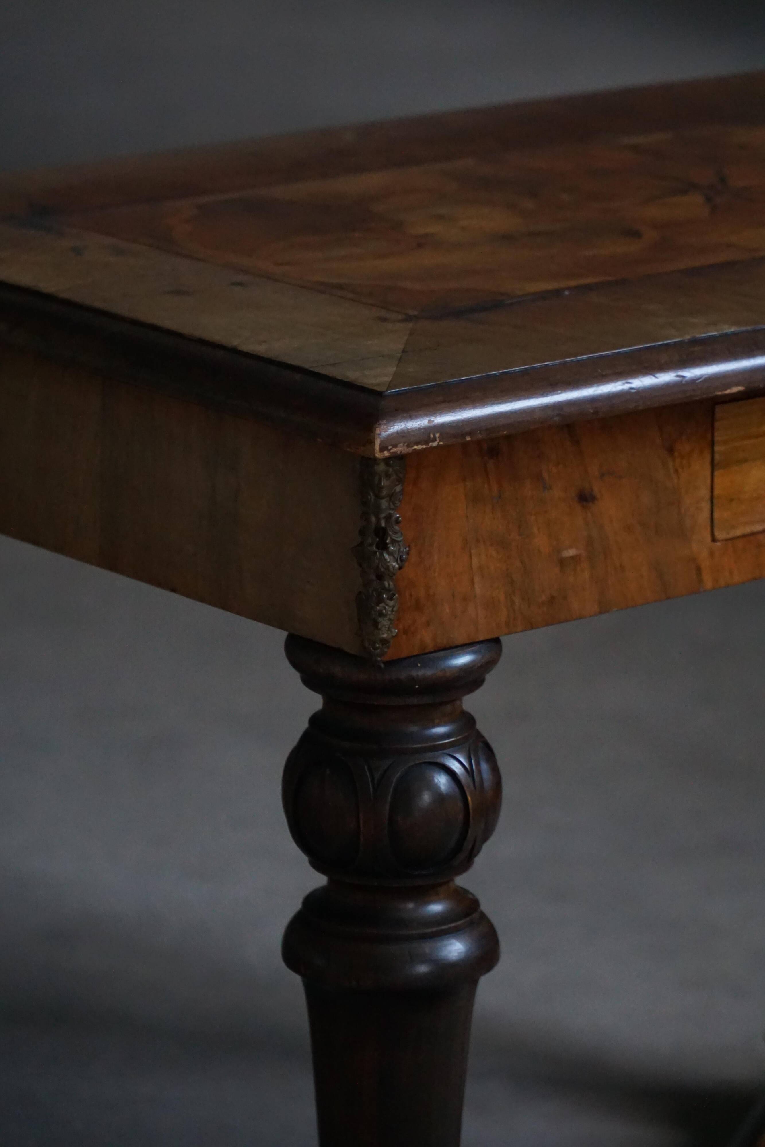 Baroque style desk from the early 20th century, made by a Danish cabinetmaker.