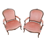 Paire de fauteuils anciens style louis xv