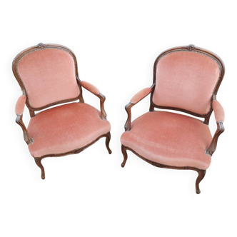 Pair of antique Louis XV style armchairs