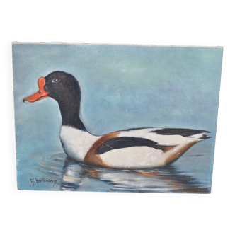 Huile sur toile canard