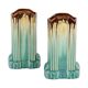 Belgian Art Deco Turquoise Earthenware Vases, Thulin, 22 cm