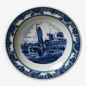 Vintage soup plate Heineken 1977 blauw delfts made hand painted made in Holland