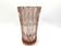 Pink crystal vase, Czech Republic, 1950s