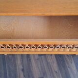 Vintage rattan chest of drawers, antique furniture