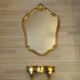 Vintage Ornate Gold Resin Wall-Mounted Mirror & Matching Console Table 5055