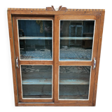 Old Art Deco display case in Burmese teak