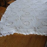 Antique handmade crochet bedspread