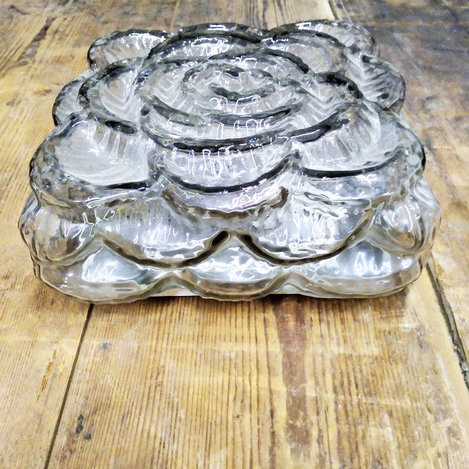 Murano glass square ceiling in the shape of a flower