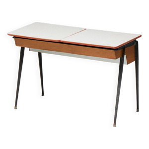 Bureau en bois et métal,