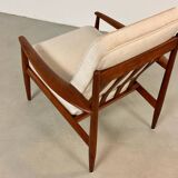 Grete Jalk Easy Chair in Teak 1950s Denmark