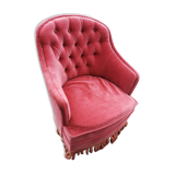 Fauteuil crapaud rose