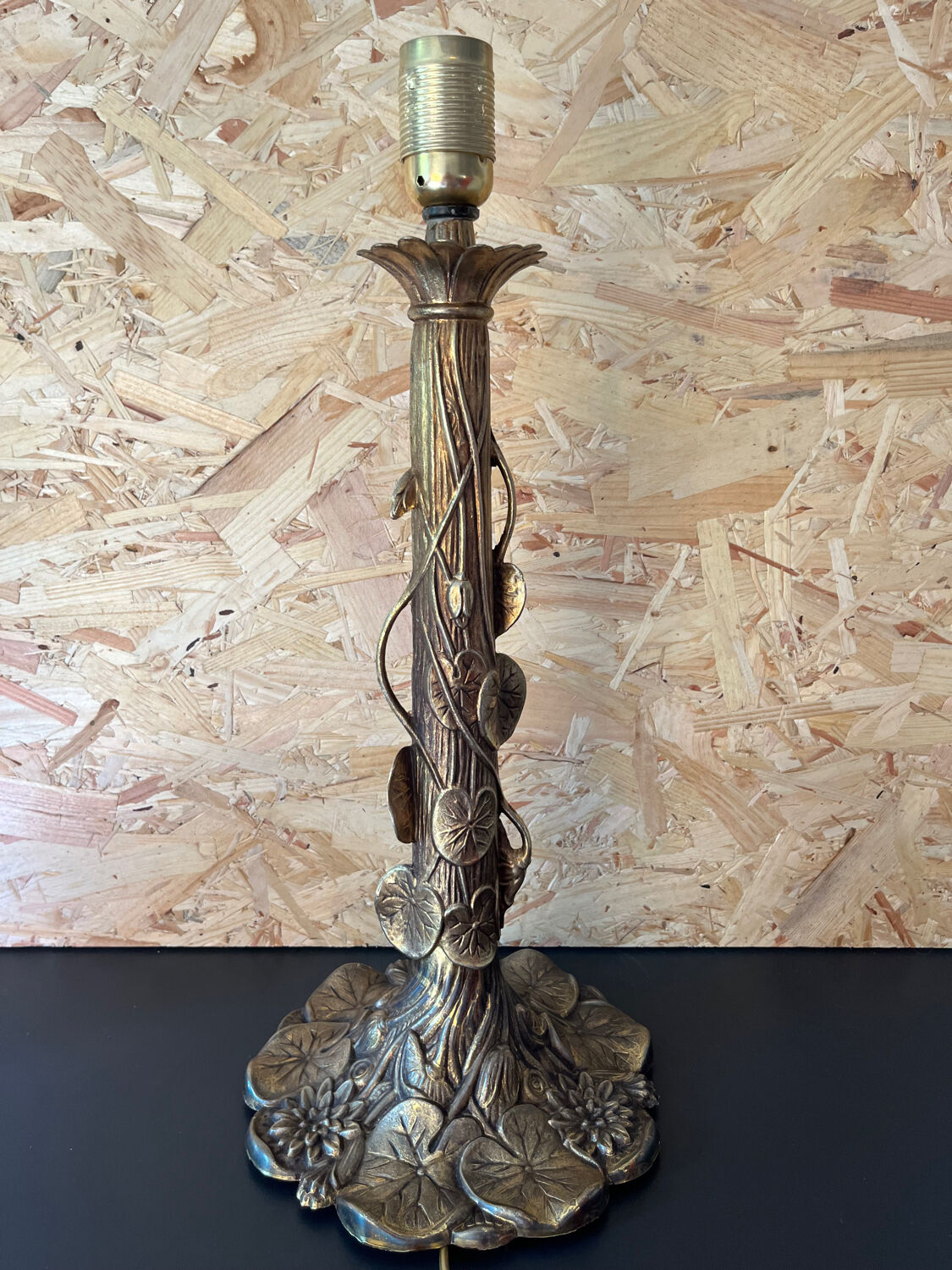 Brass table lamp foot
