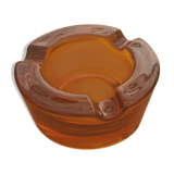 Amber glass ashtray 70s