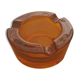 Amber glass ashtray 70s