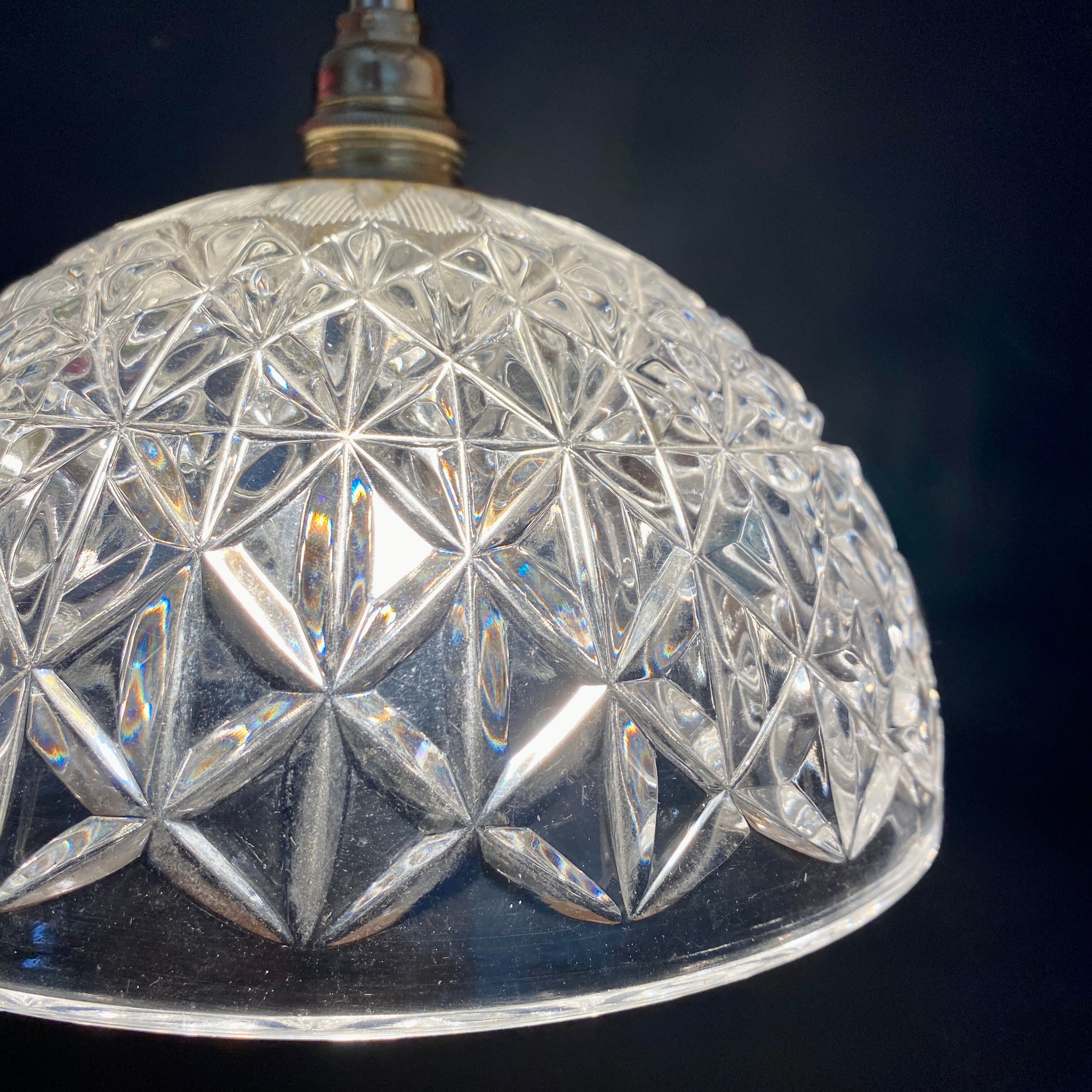Vintage glass lampshade pendant lamp