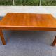 Scandinavian extendable dining table in honey-stained wood for 12 people 1990