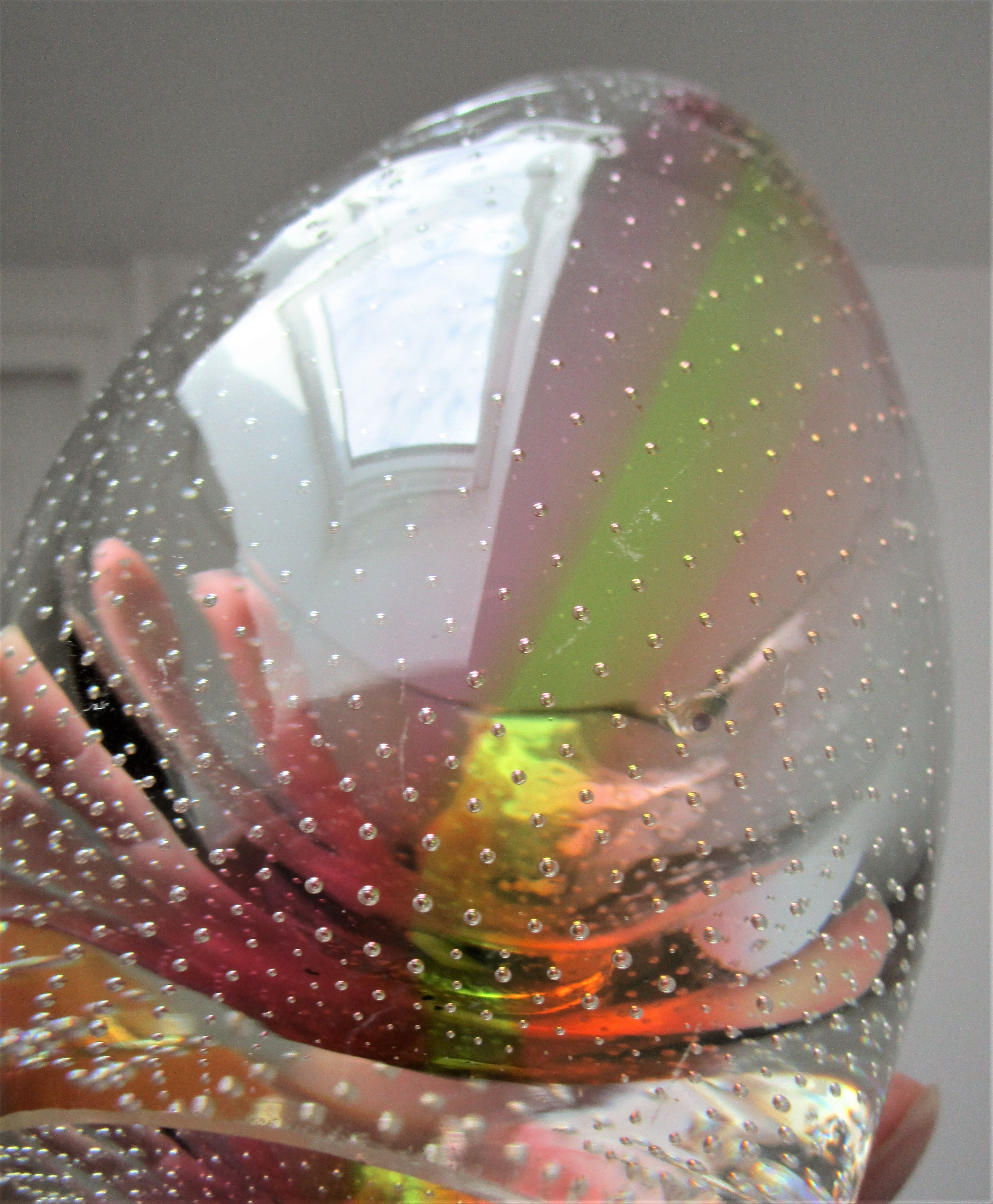Murano bubble glass vase 70s