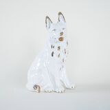 Porcelain dog figurine, 1960s, made in Europe