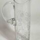 Chiseled crystal pitcher with floral decor 1950s Height 34 cm