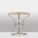Pair of metal and bronze cast consoles. Contemporary.