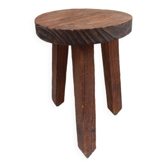 Tabouret tripode bois