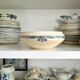 Longchamp salad bowl in iron earth, “Lily” service
