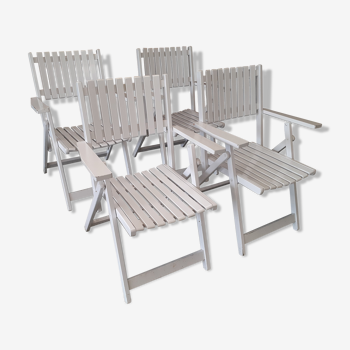 Lot de chaises de jardin pliantes