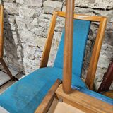 Set of 5 vintage spindle foot bistro chairs 1960"