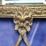 Paire d'appliques anciennes à miroir et bougeoir, en bronze doré,  électrifiées époque Napoléon
