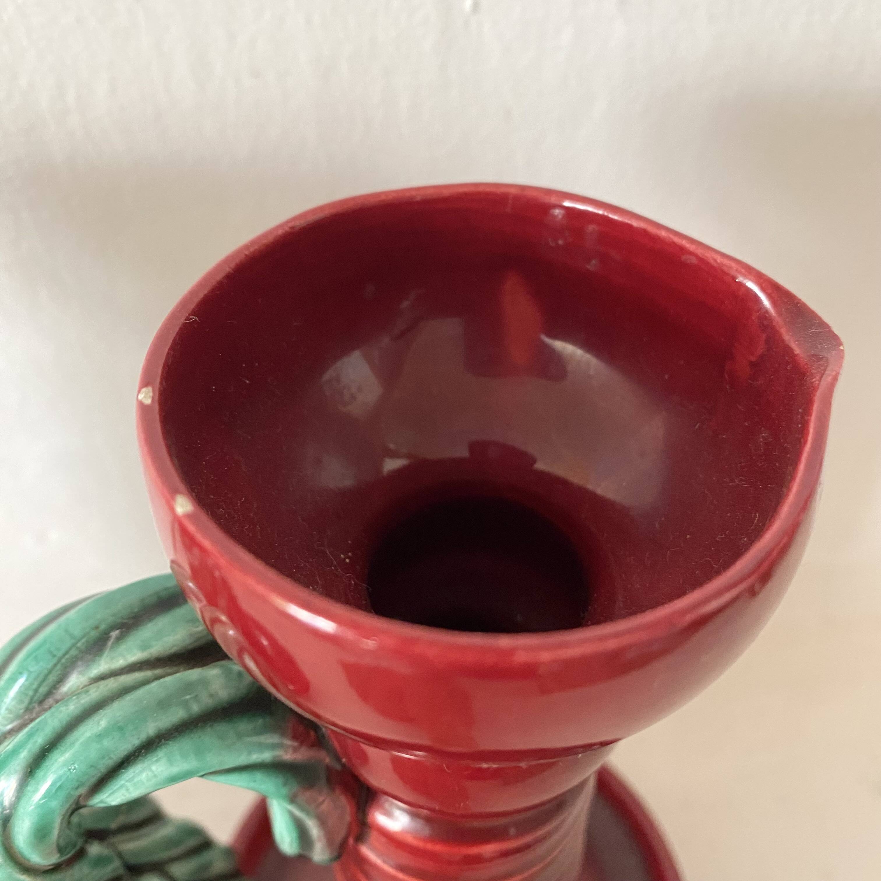 1950s earthenware candlesticks