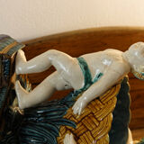 Majolica cherub cut