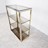 Vintage brass and chrome shelves, 1970s