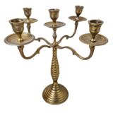 Vintage golden brass candlestick